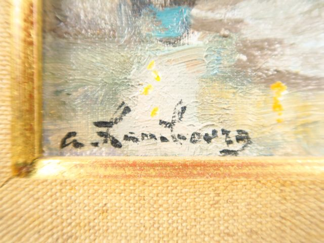 A. HAMBOURG 'Honfleur, fin de jour en septembre'.  Huile sur toile, si