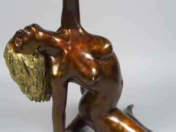 Christian MAS 'Ballerina IV'. Sculpture en bronze à patine médaille et