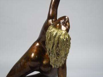 Christian MAS 'Ballerina IV'. Sculpture en bronze à patine médaille et