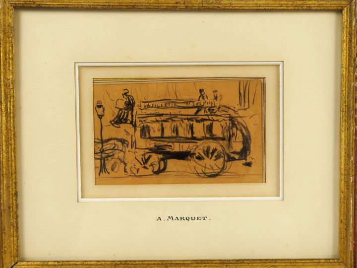 MARQUET Albert (1875-1947). "L'omnibus de La Villette - Saint-Sulpice"