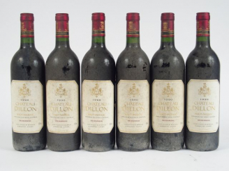 Vente aux enchères 6 BOUTEILLES CHÂTEAU DILLON CB HAUT MEDOC - 1990 - BS
