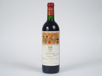 Vente aux enchères 1 BOUTEILLE CHÂTEAU MOUTON ROTHSCHILD 1er GCC PAUILLAC - 1991