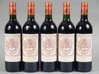Vente aux enchères 5 BOUTEILLES CHÂTEAU PICHON LONGUEVILLE BARON GCC PAUILLAC - 1993