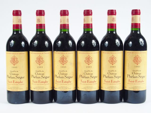 6 BOUTEILLES CHÂTEAU PHELAN SEGUR GCC ST ESTEPHE - 1993