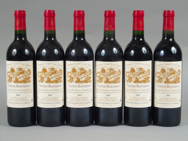 6 BOUTEILLES CHÂTEAU BEAUSEJOUR DUFFAU LAGAROSSE 1er GCC ST EMILION - 