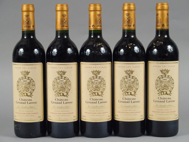 5 BOUTEILLES CHÂTEAU GRUAUD LAROSE GCC ST JULIEN - 1995