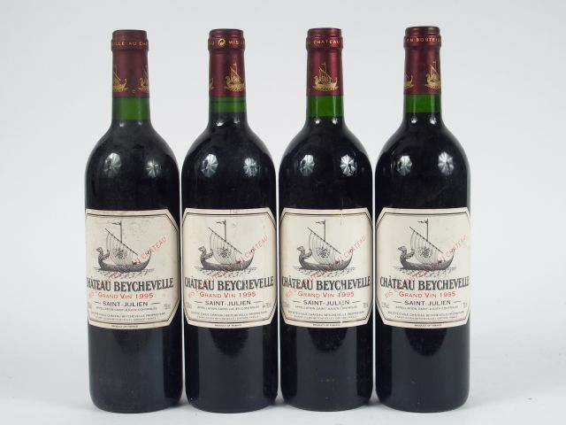 4 BOUTEILLES CHÂTEAU BEYCHEVELLE GCC ST JULIEN - 1995 - 1 BG