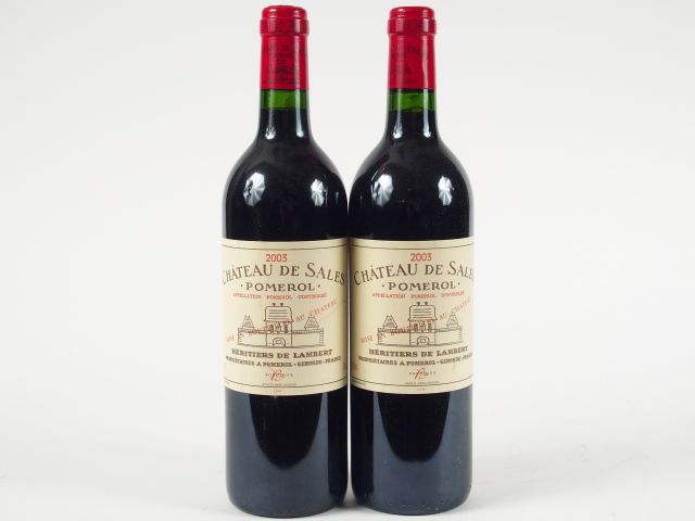 2 BOUTEILLES CHÂTEAU DE SALES POMEROL - 2003