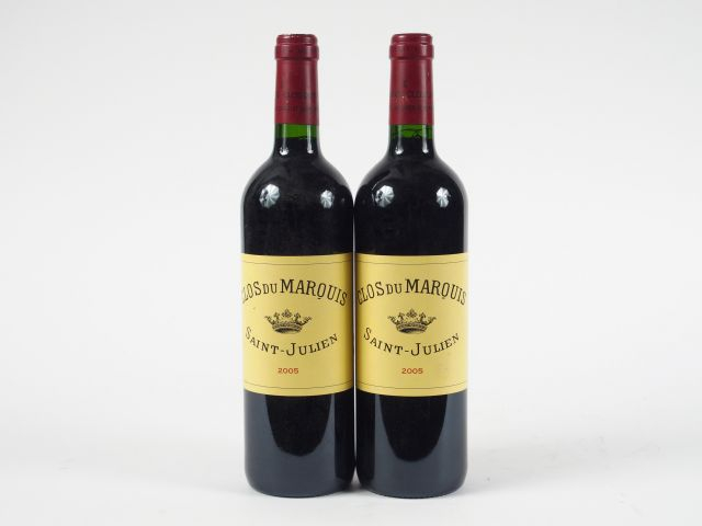 2 BOUTEILLES CLOS DU MARQUIS ST JULIEN - 2005