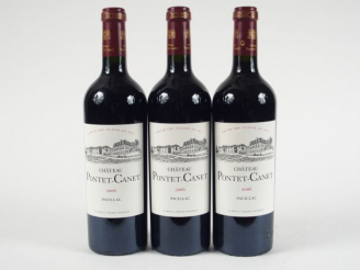 Vente aux enchères 3 BOUTEILLES CHÂTEAU PONTET CANET GCC PAUILAC - 2006