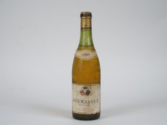 Vente aux enchères 1 BOUTEILLE MEURSAULT A. GUICHARD - 1969 - BS/4 CM