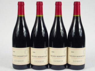 Vente aux enchères 4 BOUTEILLES CROZES HERMITAGE A. GRAILLOT - 2009