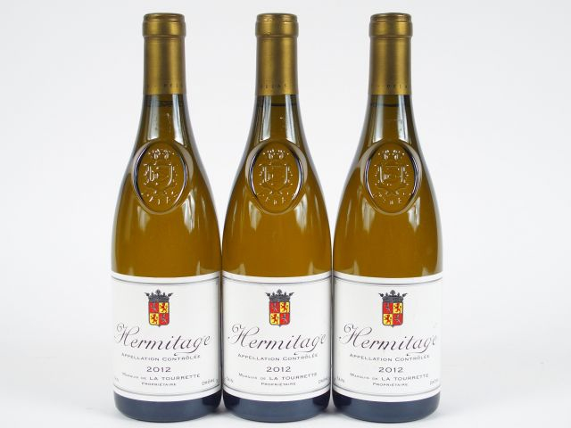 3 BOUTEILLES HERMITAGE BLANC MARQUIS DE LA TOURETTE DELAS - 2012