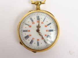 Montre de col en or. Poids tel : 24 g