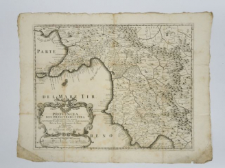 Vente aux enchères Lot de 3 cartes :  ROSSI  - Carte Provincia del principato Citra. 1714
