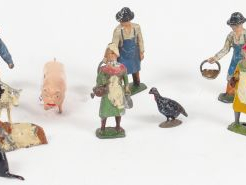 Lot de personnages de ferme et animaux de marque Britains et BF : 18 p