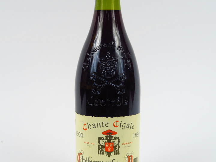 1 BOUTEILLE CHÂTEAUNEUF DU PAPE 'CHANTE CIGALE' SABON FAVIER - 1990