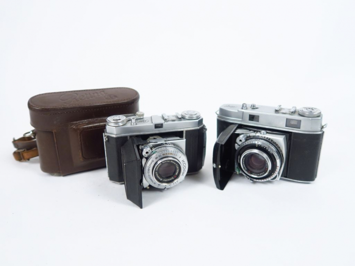 KODAK. Deux appareils :  - Retina II C. Objectif Heligon C 2,8/50. Obt