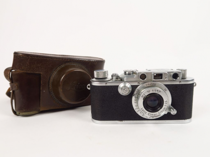LEITZ. Leica III A, numéro 359222. Monté en Sarre. Objectif Elmar 3,5/