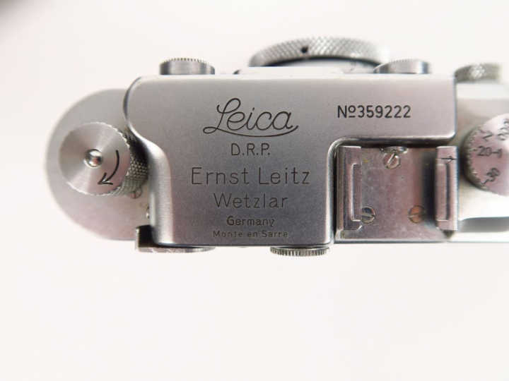 LEITZ. Leica III A, numéro 359222. Monté en Sarre. Objectif Elmar 3,5/