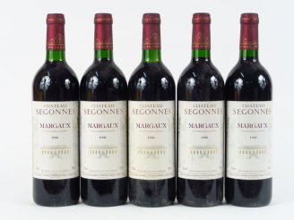 Vente aux enchères 5 BOUTEILLES CHÂTEAU SEGONNES MARGAUX - 1998 - 4 BG