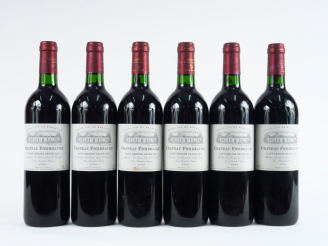 Vente aux enchères 6 BOUTEILLES CHÂTEAU FOMBRAUGE ST EMILION GC - 2000