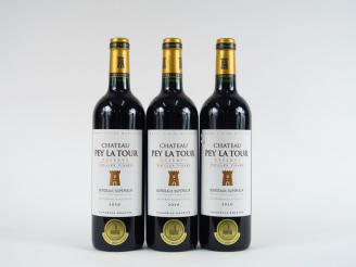 Vente aux enchères 3 BOUTEILLES CHÂTEAU PEY LA TOUR BORDEAUX SUPERIEUR - 2010