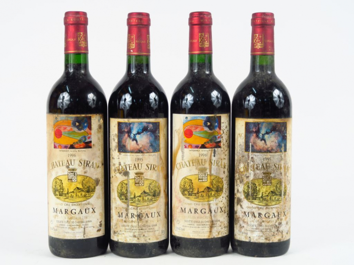 4 BOUTEILLES CHÂTEAU SIRAN MARGAUX - 2 de 1995/2 de 1996/ES