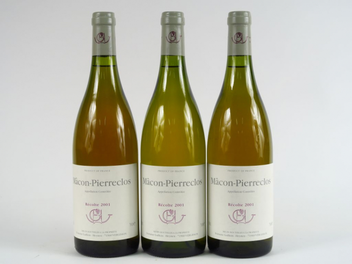 3 BOUTEILLES MACON-PIERRECLOS  GUFFENS HEYNEN - 2001