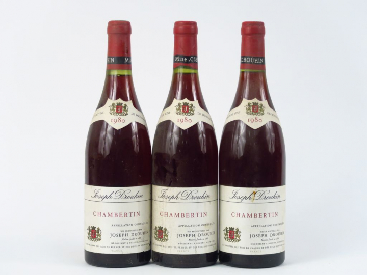 3 BOUTEILLES CHAMBERTIN GC J. DROUHIN - 1980