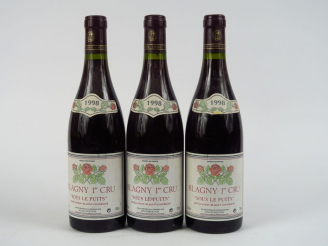 Vente aux enchères 3 BOUTEILLES BLAGNY 1er CRU 'SOUS LE PUITS' G. BOUTON - 1998