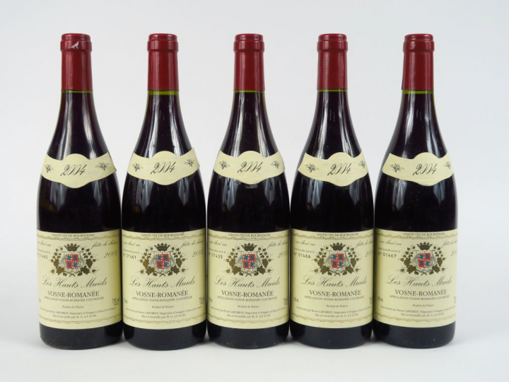 5 BOUTEILLES VOSNE ROMANEE 'LES HAUTS MUIDS' P. LAFOREST - 2004