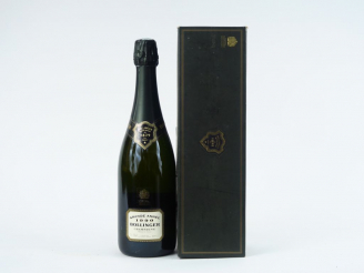 Vente aux enchères 1 BOUTEILLE CHAMPAGNE BOLLINGER 'GRANDE ANNEE' - 1990 - COFFRET