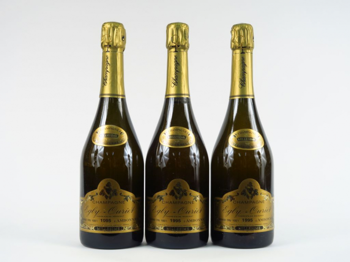 3 BOUTEILLES CHAMPAGNE EGLY OURIET GC - 1995