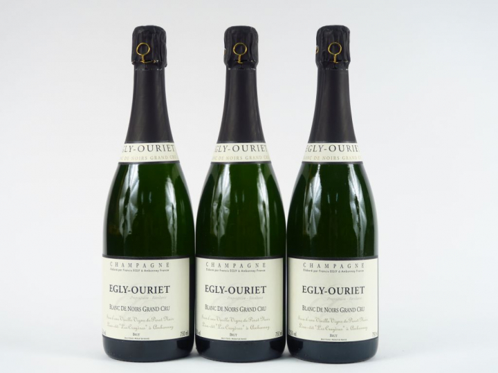 3 BOUTEILLES CHAMPAGNE EGLY OURIET BLANC DE NOIRS GC - Passage en cave