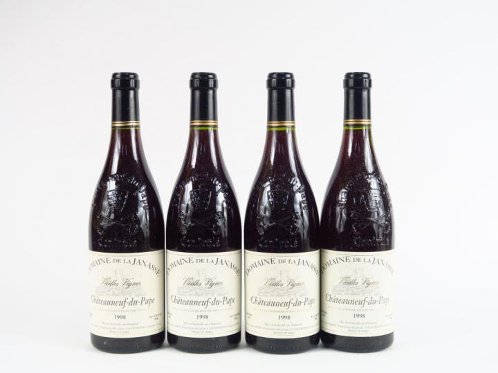 4 BOUTEILLES CHATEAUNEUF DU PAPE 'VIEILLES VIGNES' DOMAINE DE LA JANAS