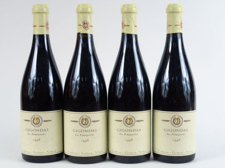 4 BOUTEILLES GIGONDAS 'LES PIMPIGNOLES' VINS DE VIENNE - 1998