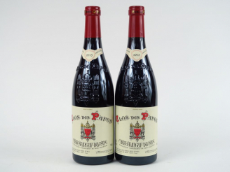 Vente aux enchères 2 BOUTEILLES CHATEAUNEUF DU PAPE 'CLOS DES PAPES' P. AVRIL - 2015