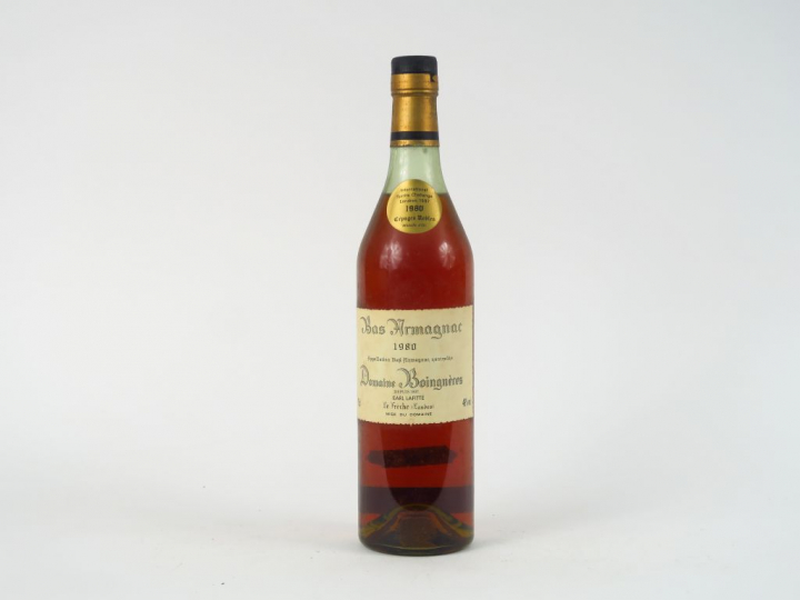 1 BOUTEILLE BAS ARMAGNAC DOMAINE BOINGNERES 49° - 1980