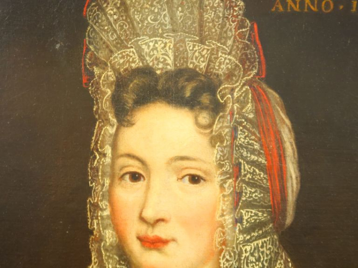 Ecole française début XVIIIème  "Portrait de femme" Huile sur toile.  