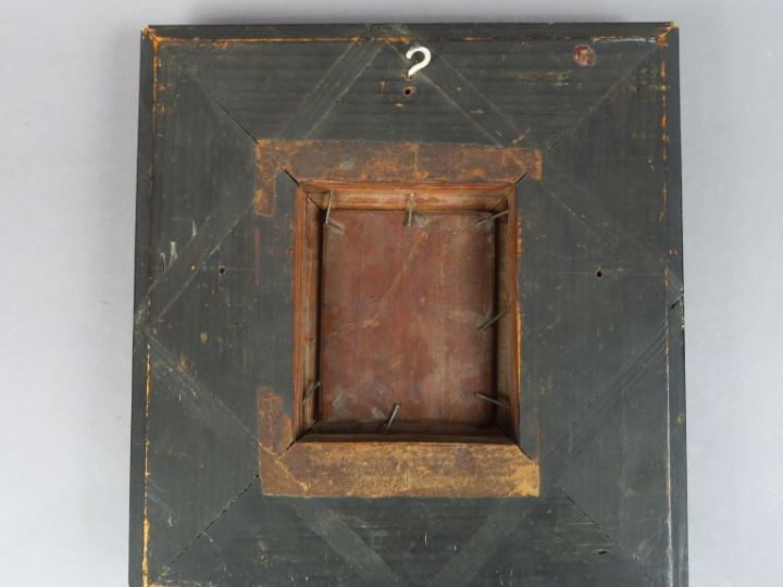 Ecole française XVIIIème  "Vierge" Huile sur cuivre.  10 x 8 cm