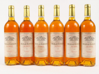 Vente aux enchères 6 BOUTEILLES CHÂTEAU SIGALAS RABAUD 1er CC SAUTERNES - 1999