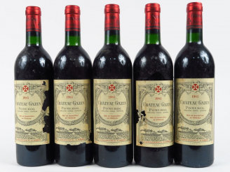 Vente aux enchères 5 BOUTEILLES CHÂTEAU GAZIN POMEROL - 1985 - BG/3 EA