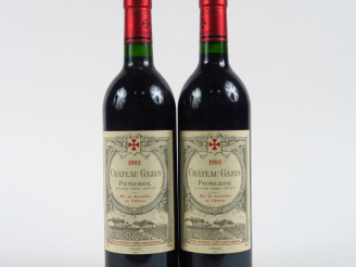 Vente aux enchères 2 BOUTEILLES CHÂTEAU GAZIN POMEROL - 1992