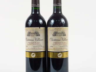 Vente aux enchères 2 BOUTEILLES CHÂTEAU VILLARS FRONSAC - 1996