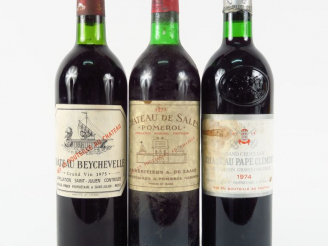 Vente aux enchères 3 BOUTEILLES : 1 CHÂTEAU BEYCHEVELLE GCC JULIEN 1975 BG - 1 CHÂTEAU PA