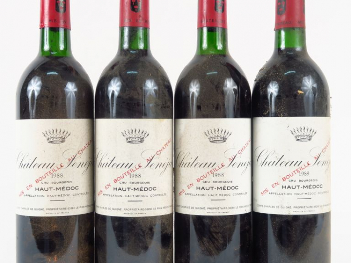 4 BOUTEILLES CHÂTEAU SENEJAC CB HAUT MEDOC - 3 de 1988 1 BG/1 LB - 1 d