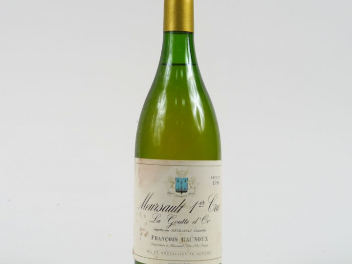 1 BOUTEILLE MEURSAULT 1er CRU 'LA GOUTTE D'OR' F. GAUNOUX - 1988
