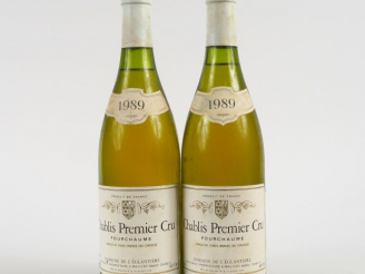 Vente aux enchères 2 BOUTEILLES CHABLIS 1er CRU 'FOURCHAUME' J. DURUP - 1989