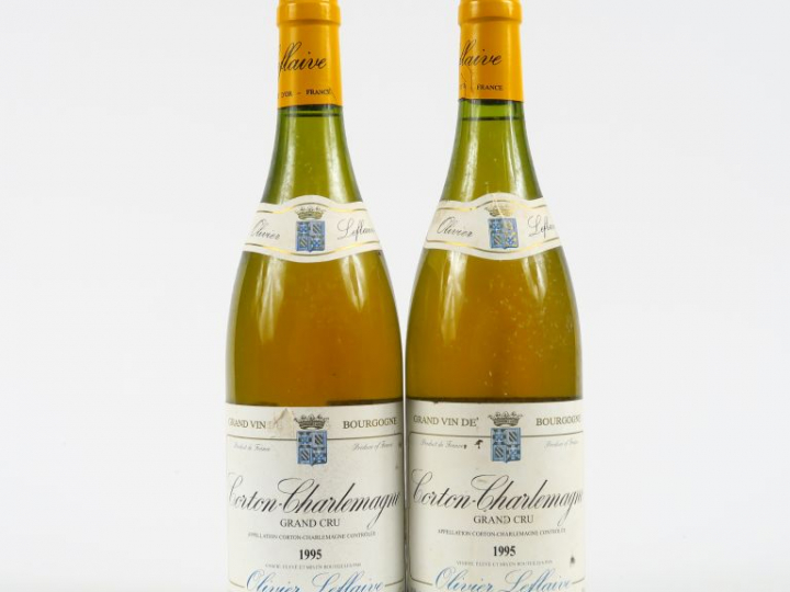2 BOUTEILLES CORTON CHARLEMAGNE GC O. LEFLAIVE - 1995